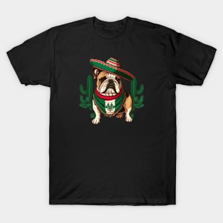 Bulldog Cinco de Mayo T-Shirt